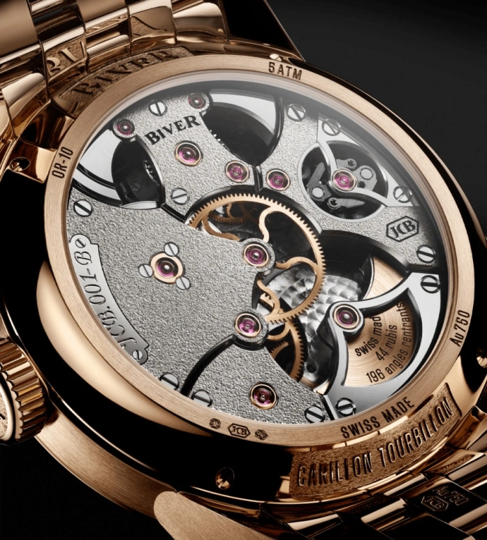 Biver,Minute repeater 42mm,42mm,Rose Gold,White,Automatic,Tourbillon,Minute Repeater,Carillon tourbillon Desert rose
