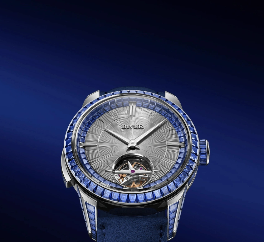 Biver,Minute repeater 43mm,43mm,White Gold,Silver,Automatic,Tourbillon,Minute Repeater,Carillon Tourbillon Deep blue