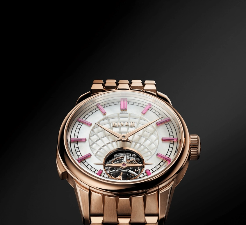 Biver,Minute repeater 42mm,42mm,Rose Gold,White,Automatic,Tourbillon,Minute Repeater,Carillon tourbillon Desert rose