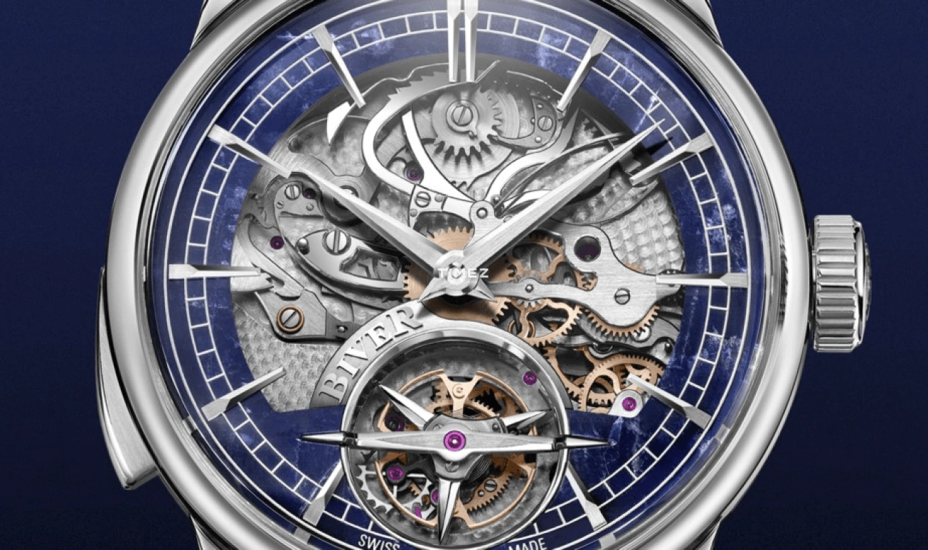 Biver,Minute repeater 42mm,42mm,Titanium,Blue,Automatic,Tourbillon,Minute Repeater,Carillon tourbillon Sodalite openwork