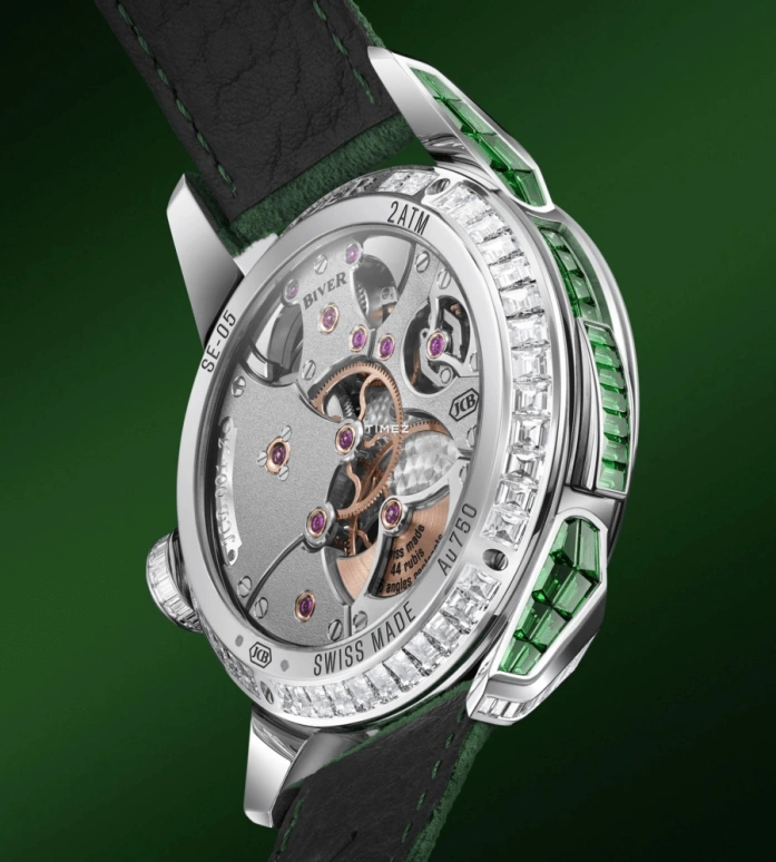 Biver,Minute repeater 43mm,43mm,White Gold,Green,Automatic,Tourbillon,Minute Repeater,Carillon tourbillon tsavorite