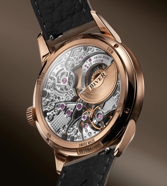 Biver,Micro-rotor 39mm,39mm,Rose Gold,Automatic,65hours,In-house Caliber,Automatique Rose Gold