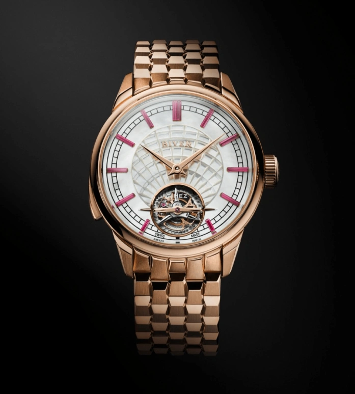 Biver,Minute repeater 42mm,42mm,Rose Gold,White,Automatic,Tourbillon,Minute Repeater,Carillon tourbillon Desert rose