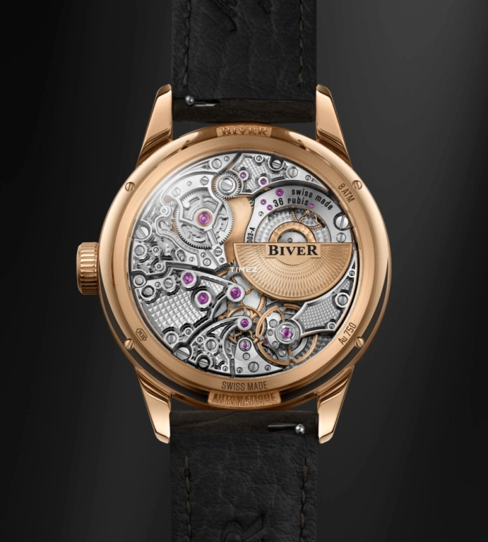 Biver,Landmark timepieces 39mm,39mm,Rose Gold,Black,Automatic,65hours,In-house Caliber,Automatique Rose Gold Japan Edition