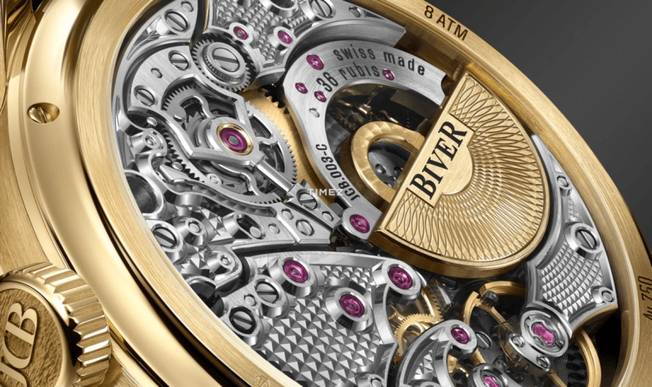 Biver,Micro-rotor 39mm,39mm,Yellow Gold,Gold,Automatic,65hours,In-house Caliber,Automatique Yellow Gold
