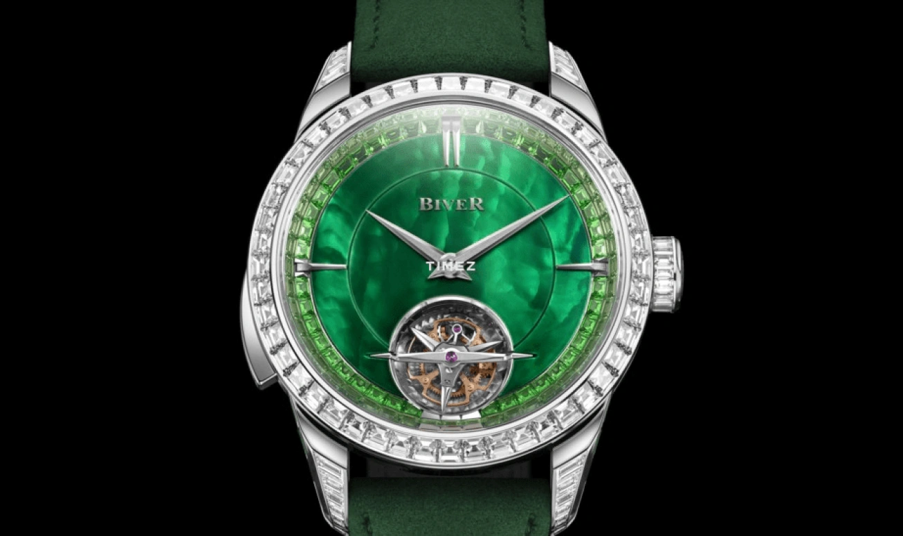 Biver,Minute repeater 43mm,43mm,White Gold,Green,Automatic,Tourbillon,Minute Repeater,Carillon tourbillon tsavorite