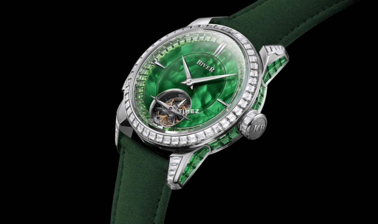 Biver,Minute repeater 43mm,43mm,White Gold,Green,Automatic,Tourbillon,Minute Repeater,Carillon tourbillon tsavorite