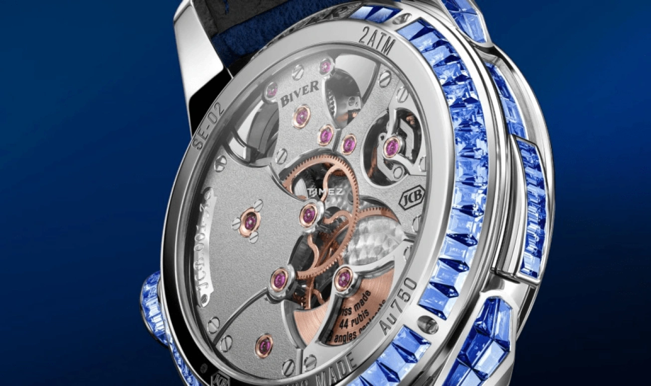 Biver,Minute repeater 43mm,43mm,White Gold,Silver,Automatic,Tourbillon,Minute Repeater,Carillon Tourbillon Deep blue