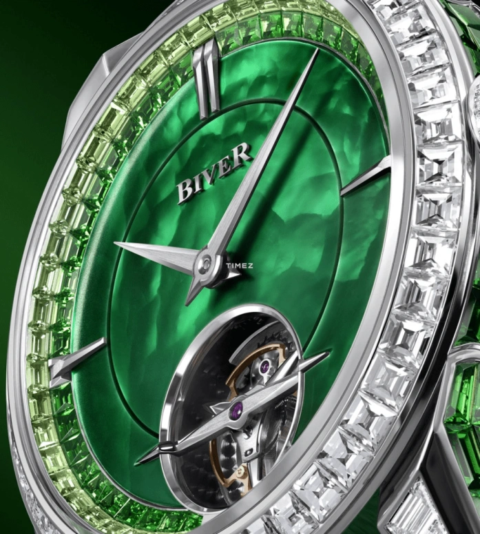 Biver,Minute repeater 43mm,43mm,White Gold,Green,Automatic,Tourbillon,Minute Repeater,Carillon tourbillon tsavorite