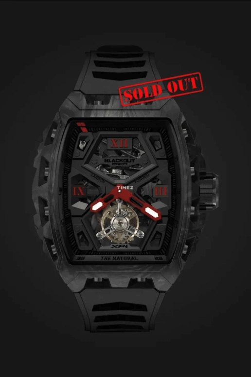 Blackout Concept,XP1 44x52mm,44x52mm,Forged Carbon,Black,Skeleton,Handwound,Tourbillon,Sapphire,Tourbillon-Mike James