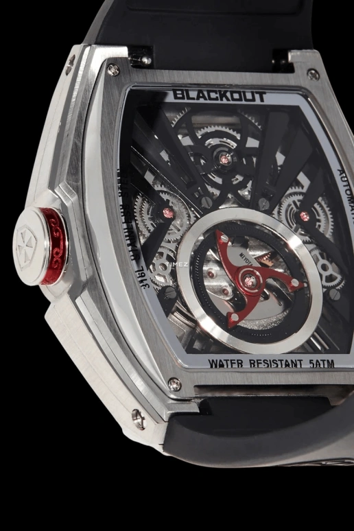 Blackout Concept,P-Series 44x53mm,44x53mm,Stainless Steel,Skeleton,Automatic,42hours,Hardlex,P,P-One S