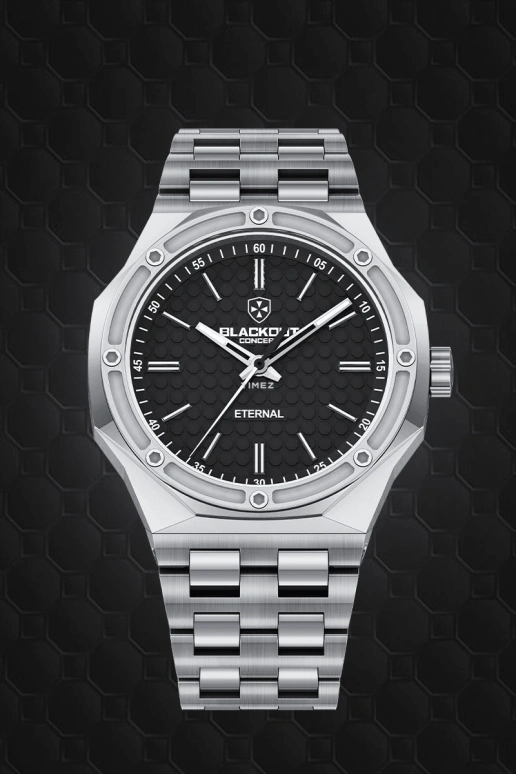 Blackout Concept,ETERNAL 41mm,41mm,Stainless Steel,Black,Automatic,41hours,Sapphire,Onyx