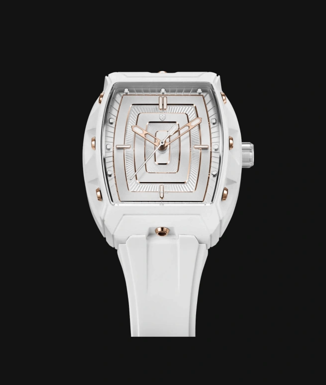 Blackout Concept,XPW 34x41.90mm,34x41.90mm,Carbon,White,Automatic,Sapphire,Crystal Glass,Tonneau,XPW Enigma