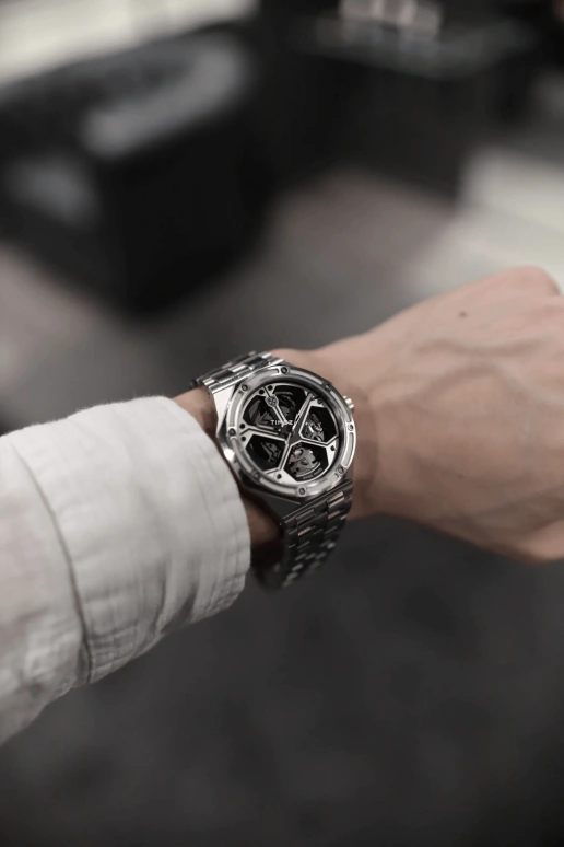 Blackout Concept,ETERNAL 41mm,41mm,Stainless Steel,Skeleton,Silver,Automatic,42hours,Sapphire,FLD,FLD-Swiss Made
