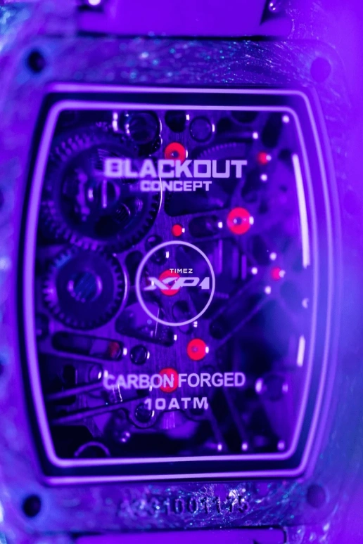 Blackout Concept,XP1 44x52mm,44x52mm,Forged Carbon,Black,Skeleton,Handwound,Tourbillon,Sapphire,Tourbillon LT Blue