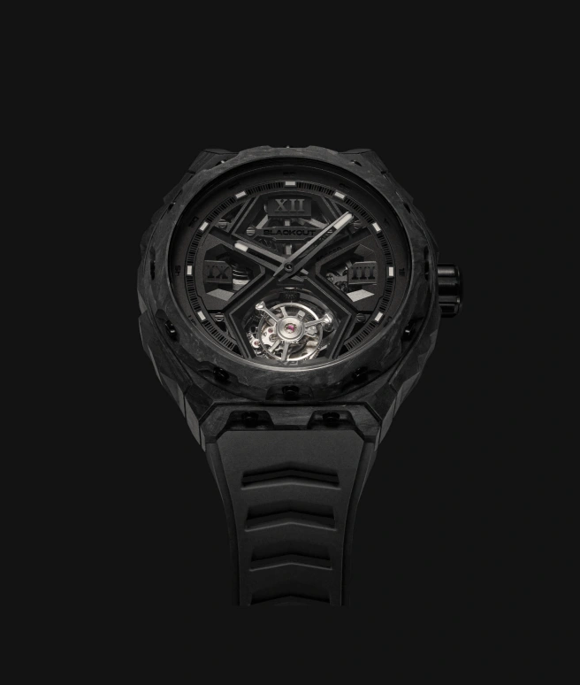 Blackout Concept,XPE 42.50mm,42.50mm,Forged Carbon,Black,Automatic,Tourbillon,Sapphire,Crystal Glass,XPE Tourbillon Ultrablack