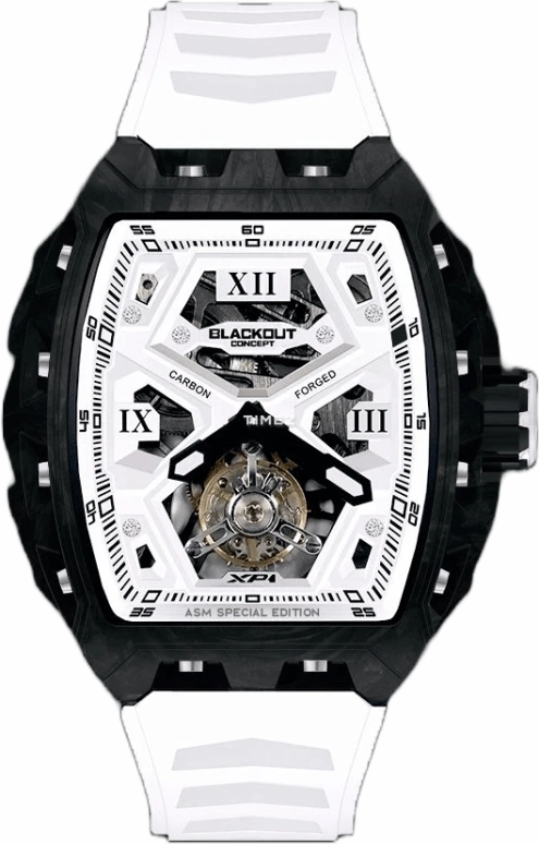 Blackout Concept,XP1 44x52mm,44x52mm,Forged Carbon,White,Handwound,Tourbillon,Sapphire,Tourbillon-Allan Saint-Maximin
