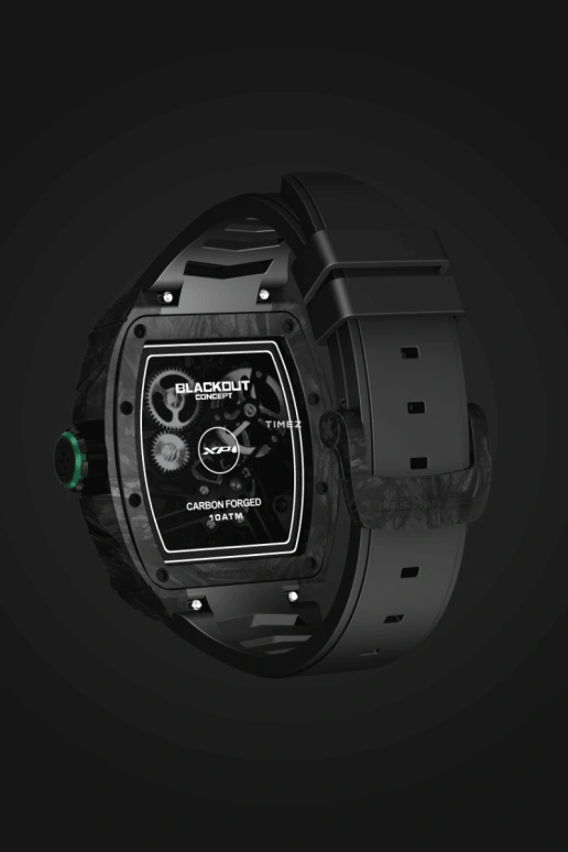 Blackout Concept,XP1 44x52mm,44x52mm,Forged Carbon,Green,Black,Skeleton,Handwound,Tourbillon,Sapphire,Crystal Glass,Tourbillon-Royal Green