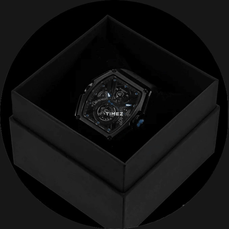 Blackout Concept,P-Series 44x53mm,44x53mm,Stainless Steel,Skeleton,Black,Automatic,42hours,Sapphire,P,P-One B