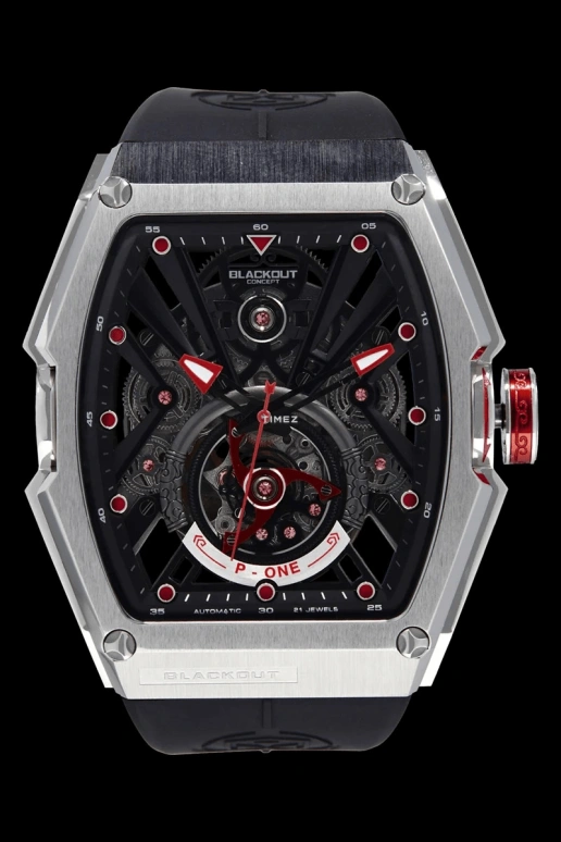 Blackout Concept,P-Series 44x53mm,44x53mm,Stainless Steel,Skeleton,Automatic,42hours,Hardlex,P,P-One S