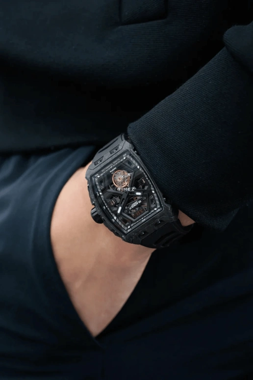 Blackout Concept,XP1 44x52mm,44x52mm,Forged Carbon,Black,Skeleton,Handwound,Tourbillon,Sapphire,Tourbillon LT Black