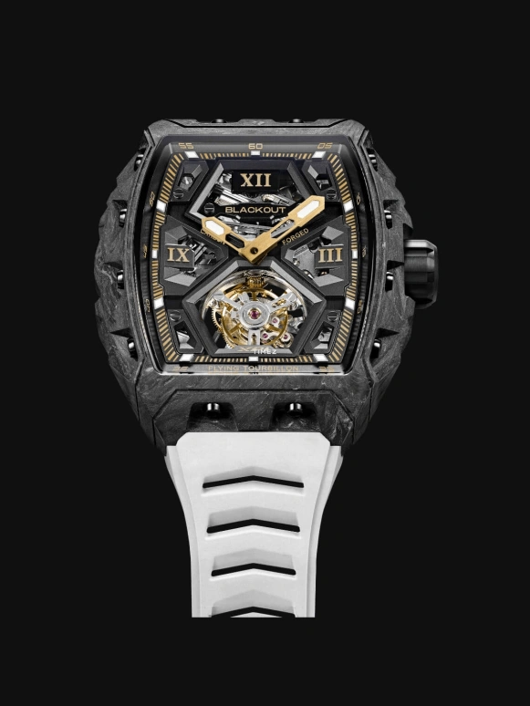 Blackout Concept,XP1 44x52mm,44x52mm,Forged Carbon,Black,Handwound,Tourbillon,Sapphire,Crystal Glass,Tourbillon LT Centurion