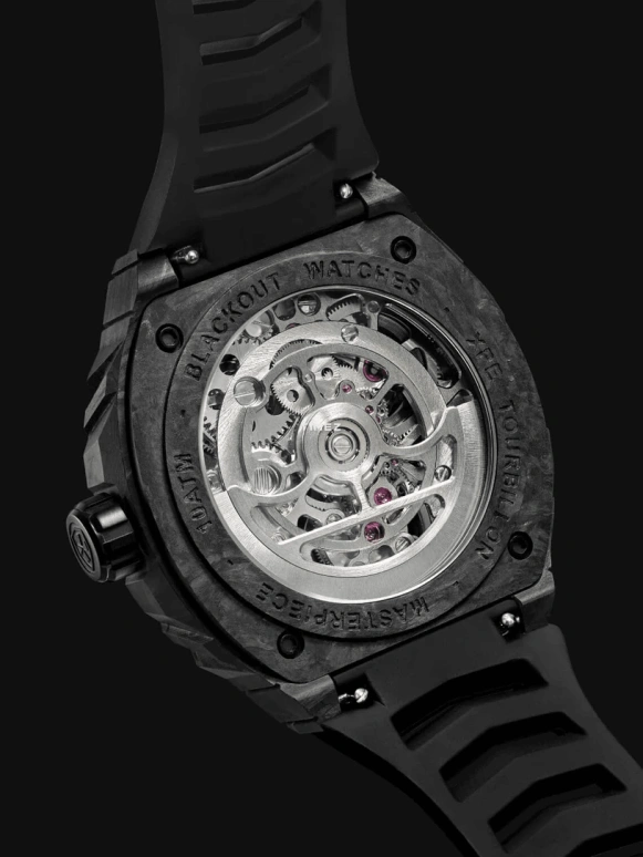 Blackout Concept,XPE 42.50mm,42.50mm,Forged Carbon,Black,Automatic,Tourbillon,Sapphire,Crystal Glass,XPE Tourbillon Black