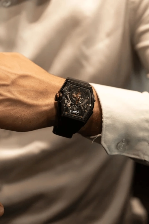 Blackout Concept,P-Series 44x53mm,44x53mm,Stainless Steel,Black,Skeleton,Automatic,42hours,Sapphire,P,P-One R