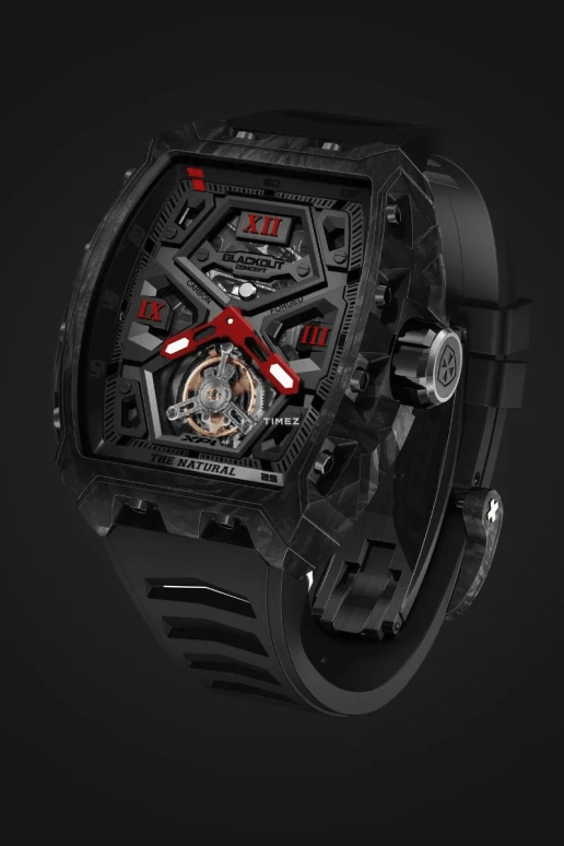 Blackout Concept,XP1 44x52mm,44x52mm,Forged Carbon,Black,Skeleton,Handwound,Tourbillon,Sapphire,Tourbillon-Mike James