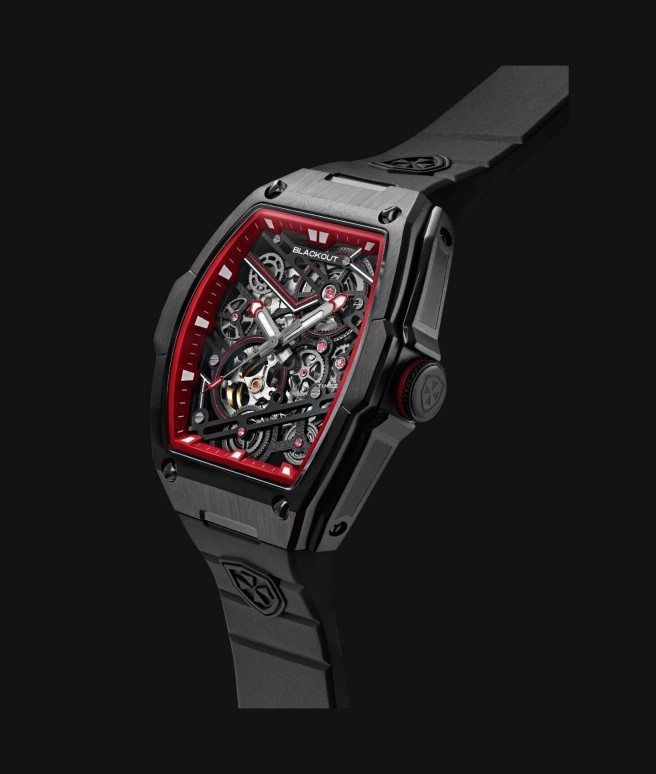 Blackout Concept,FL-One 44.60x52mm,44.60x52mm,Stainless Steel,Red,Automatic,42hours,Sapphire,Crystal Glass,FL,FL-One R