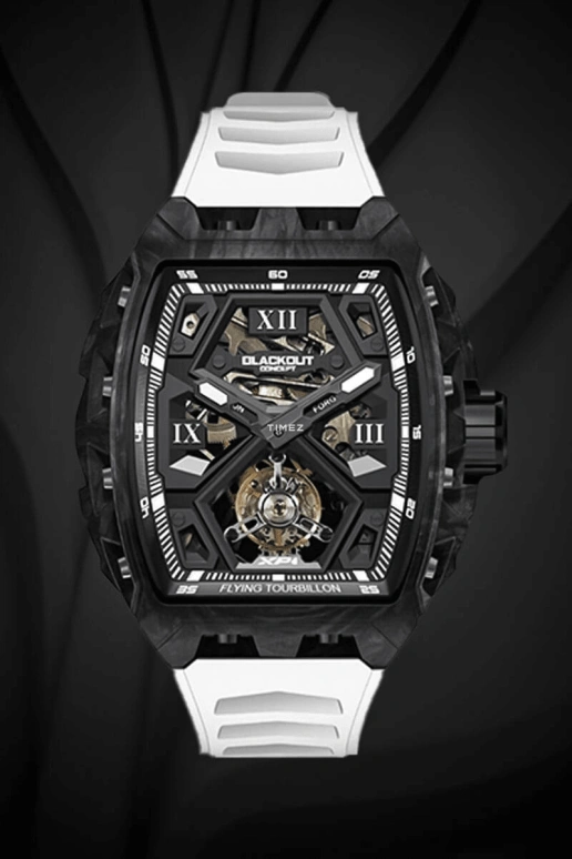 Blackout Concept,XP1 44x52mm,44x52mm,Forged Carbon,Black,Skeleton,Handwound,Tourbillon,Sapphire,Tourbillon LT Black