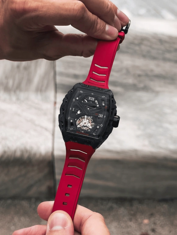 Blackout Concept,XP1 44x52mm,44x52mm,Forged Carbon,Black,Handwound,Tourbillon,Sapphire,Tourbillon Romain Monti