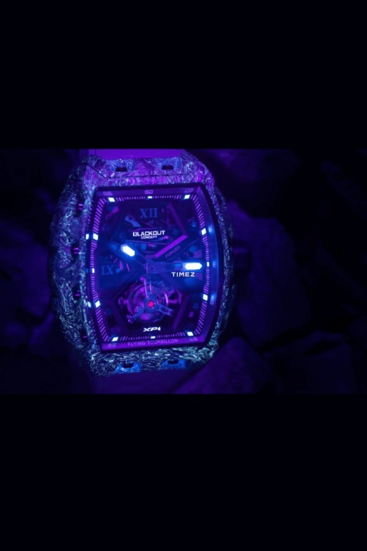 Blackout Concept,XP1 44x52mm,44x52mm,Forged Carbon,Black,Skeleton,Handwound,Tourbillon,Sapphire,Tourbillon LT Blue