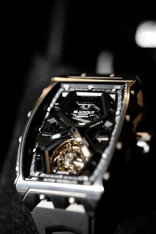 Blackout Concept,XP1 44x52mm,44x52mm,Titanium,Black,Skeleton,Handwound,Tourbillon,Sapphire,Tourbillon Ti