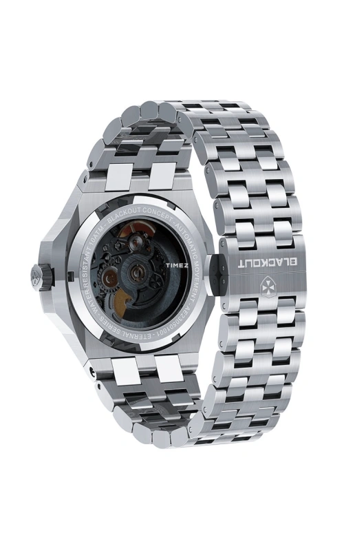 Blackout Concept,ETERNAL 41mm,41mm,Stainless Steel,Skeleton,Silver,Automatic,42hours,Sapphire,FLD,FLD-Swiss Made