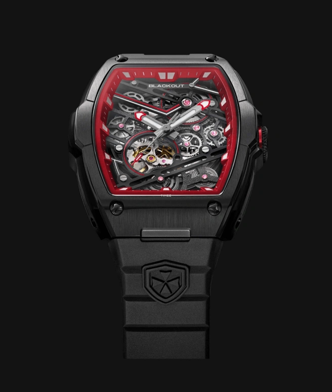 Blackout Concept,FL-One 44.60x52mm,44.60x52mm,Stainless Steel,Red,Automatic,42hours,Sapphire,Crystal Glass,FL,FL-One R