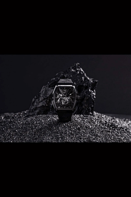 Blackout Concept,P-Series 44x53mm,44x53mm,Stainless Steel,Black,Skeleton,Automatic,42hours,Sapphire,Black P,Black P-One