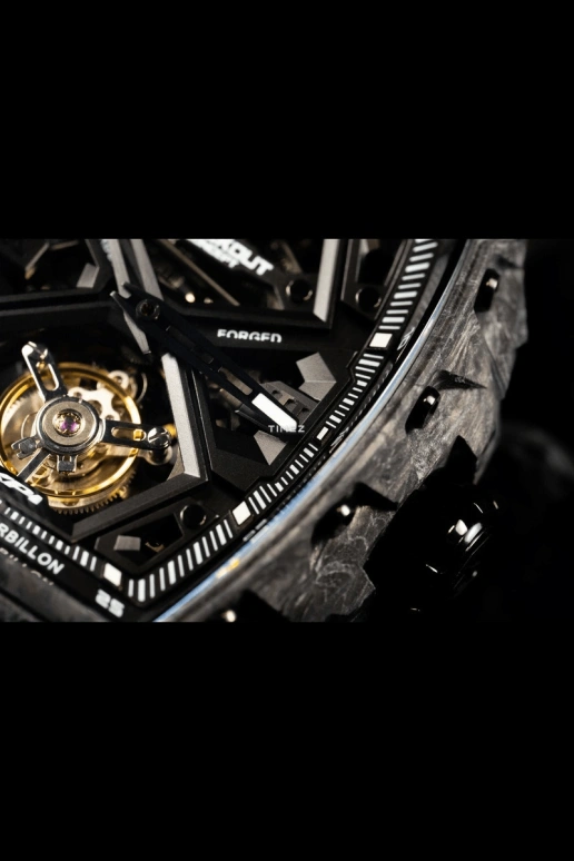 Blackout Concept,XP1 44x52mm,44x52mm,Forged Carbon,Black,Skeleton,Handwound,Tourbillon,Sapphire,Tourbillon LT Black