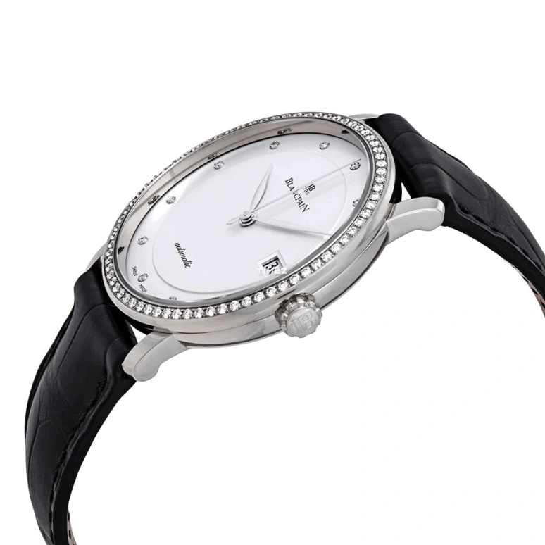 Blancpain,Villeret 38mm,38mm,White Gold,White,Automatic,Day,100hours,6223,6223-1987-55B