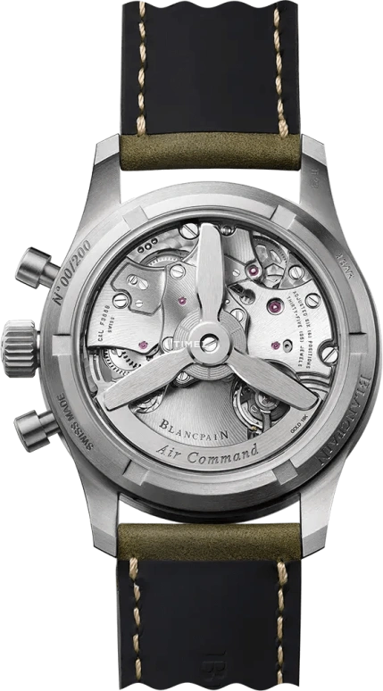 Blancpain,Air Command 42.50mm,42.50mm,Titanium,Green,Automatic,Chronograph,Flyback,AC02 12B53 63B