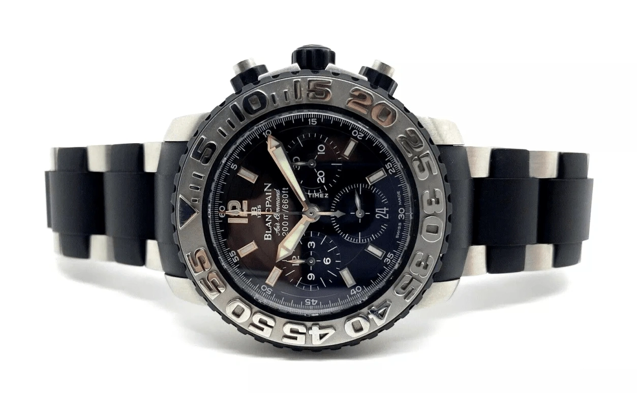 Blancpain,Spécialités 40mm,40mm,Stainless Steel,Rubber,Black,Automatic,Chronograph,Day,Flyback,2285F,2285F-6530-66