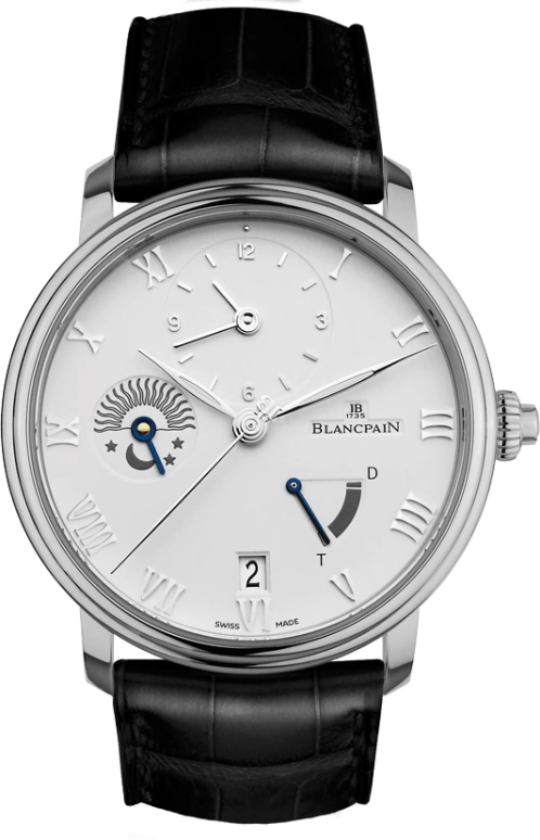 Blancpain,Villeret 40mm,40mm,Stainless Steel,White,Handwound,Date,Power Reserve Indicator,6660,6660-1127-55B