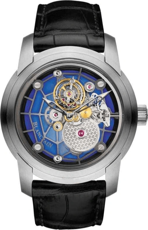 Blancpain,L-Evolution 43.50mm,43.50mm,White Gold,Blue,Handwound,Round,Silver,0222A,0222A-1500-53B