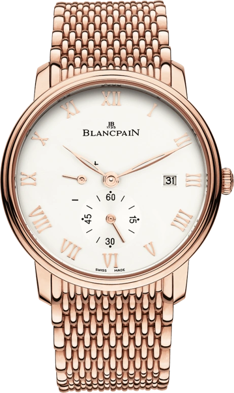 Blancpain,Villeret 40mm,40mm,Red Gold,White,Handwound,Day,Power Reserve Indicator,6606,6606-3642-MMB