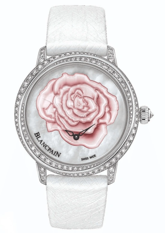 Blancpain,Villeret 36.80mm,36.80mm,White Gold,White,Pink,Automatic,72hours,In-house Caliber,3650,3650-4944R-58B