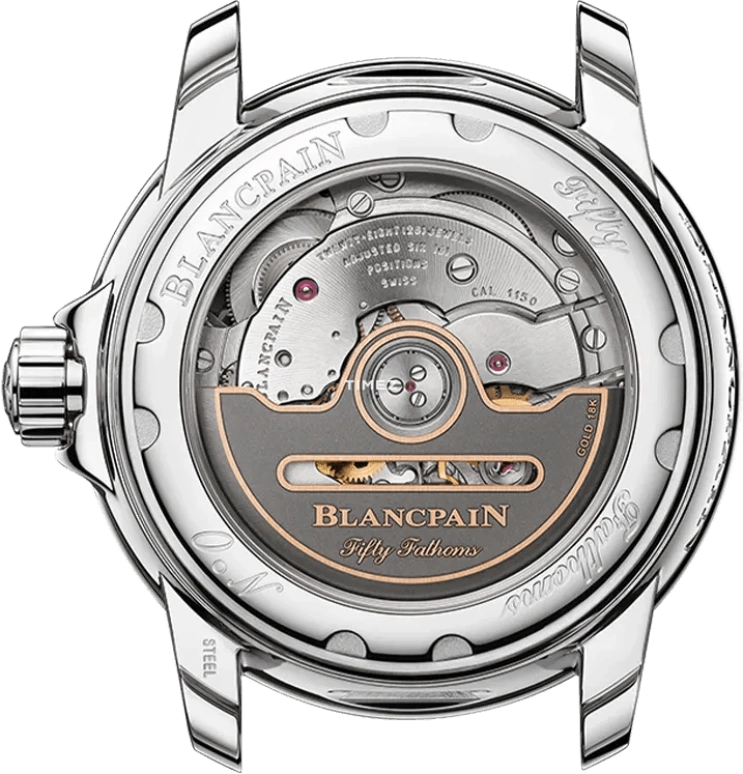 Blancpain,Fifty Fathoms 38.20mm,38.20mm,Stainless Steel,Sapphire,Black,Automatic,Day,100hours,5007,5007-1130-NABA