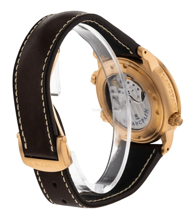 Blancpain,Léman 40mm,40mm,Rose Gold,Black,Automatic,Day,Power Reserve Indicator,Dule Time,Alarm,40hours,In-house Caliber,2041B,2041B-3630-64B
