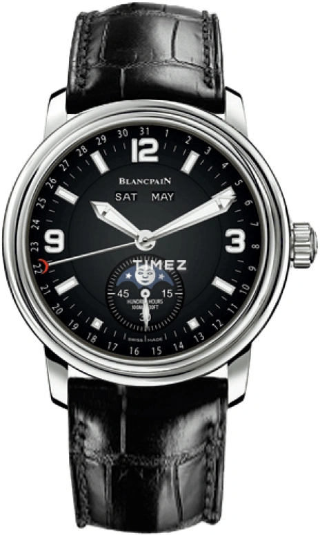 Blancpain,Léman 40mm,40mm,Stainless Steel,Black,Sapphire,Crystal Glass,Open,2863,2863-1130A-53B