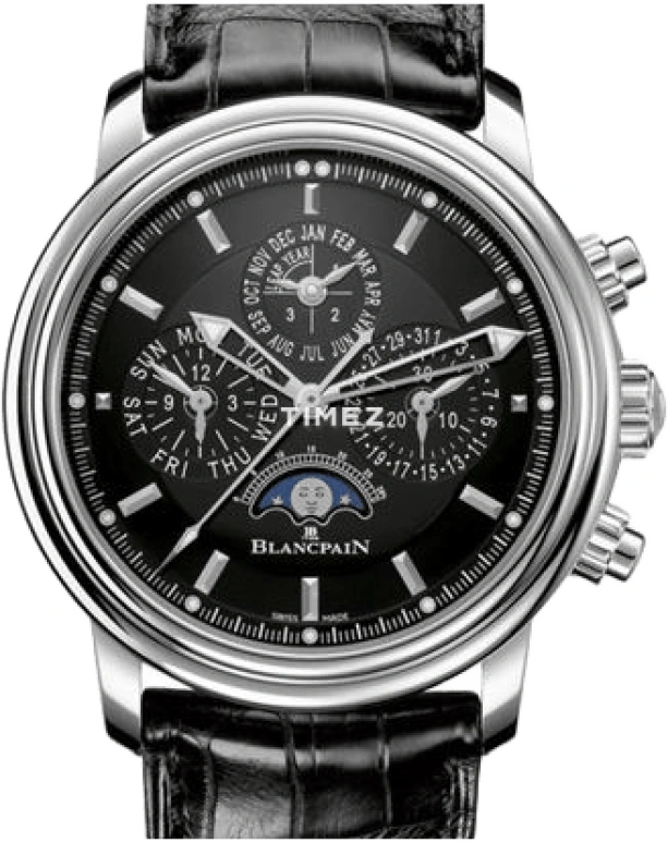 Blancpain,Léman 40mm,40mm,Stainless Steel,Black,Automatic,40hours,In-house Caliber,2685F,2685F-1130-53B