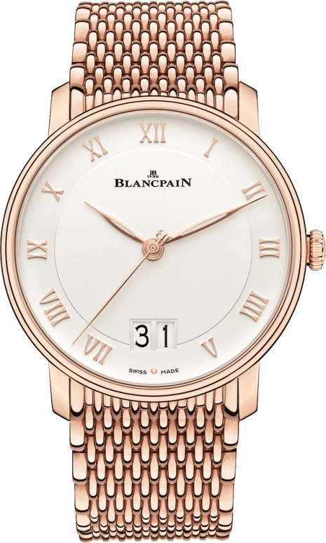 Blancpain,Villeret 40mm,40mm,Red Gold,White,Automatic,Big Date,72hours,6669,6669-3642-MMB